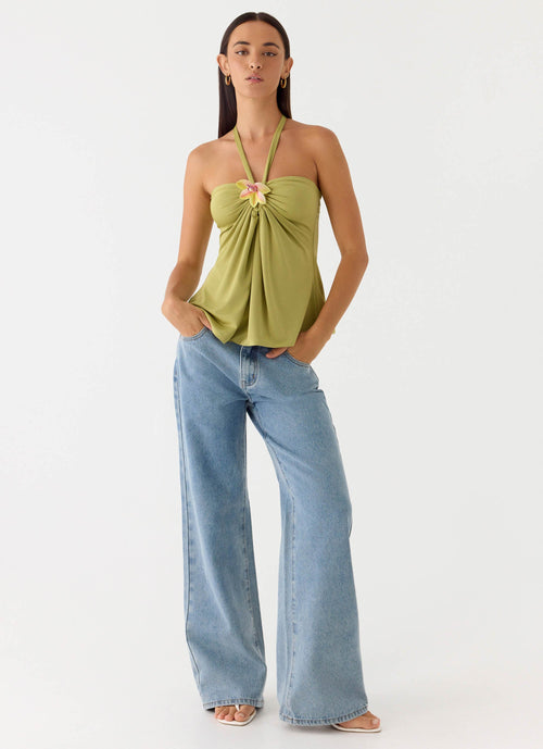 Aesha Low Rise Denim Jeans - Light Denim